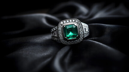 precious ring with diamond, gemstone, generative ai