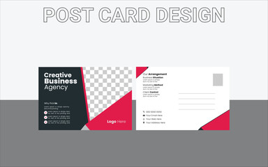 post card design template, post card design vector 