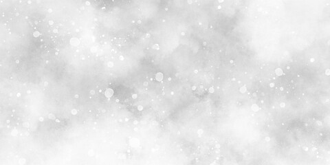 Beautiful shiny light glowing abstract glitter background with bokeh, Abstract cloudy white background with bokeh, beautiful grey watercolor background with glitter particles for wallpaper and design.