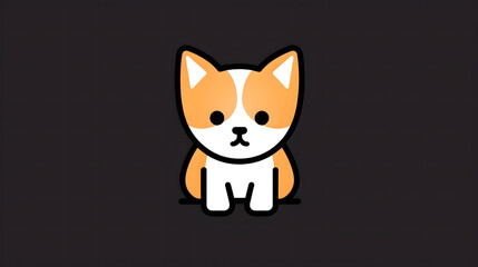 Cat icons, puppy, cute, head KI generated