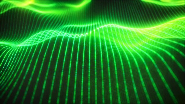 Green Abstract Wave Neural Network