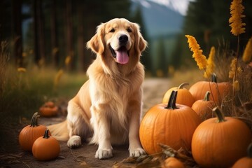 The Golden Retriever Dog Generative AI