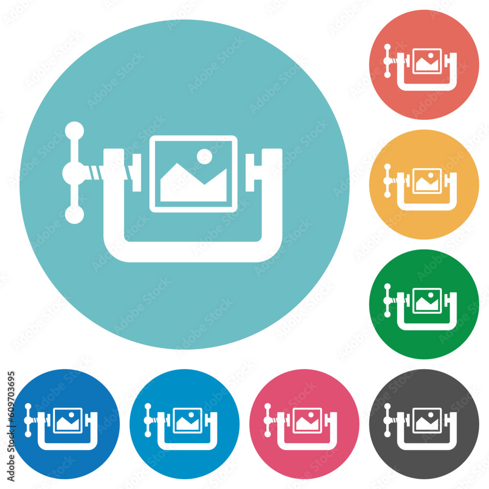 Poster image compression solid flat round icons