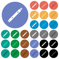 Electronic cigarette solid round flat multi colored icons