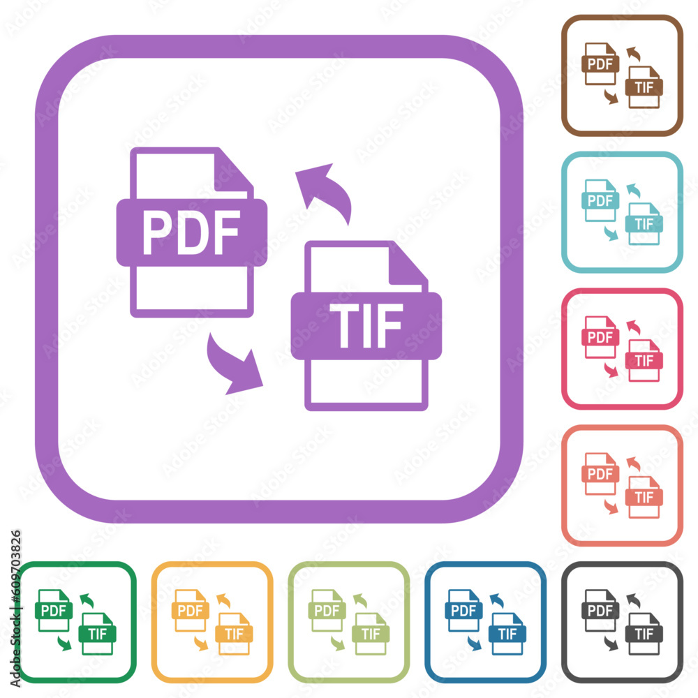 Canvas Prints pdf tif file conversion simple icons