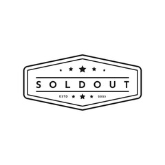Sold out Stamp Badge Emblem Logo for Buy Sell Product Online Store logo design