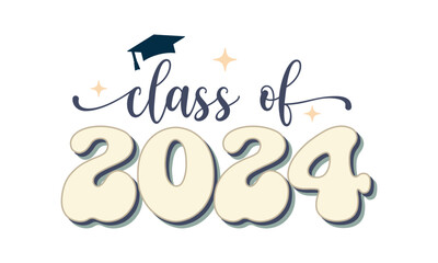 Class of 2024 SVG Craft T-shirt Design.