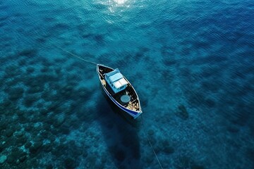 Fototapeta na wymiar the_boat_is_in_sea