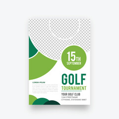 Golf tournament flyer template, Championship or Tournament Event Poster Banner Vector Flyer Template Design.