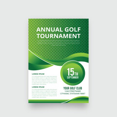 Golf tournament flyer template, Championship or Tournament Event Poster Banner Vector Flyer Template Design.