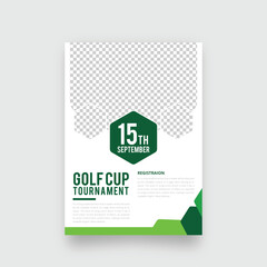 Golf tournament flyer template, Championship or Tournament Event Poster Banner Vector Flyer Template Design.