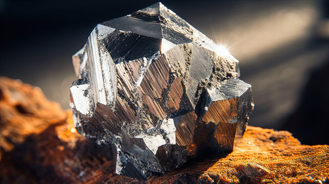 Raw uncut Silver ore on isolated background. Generative AI