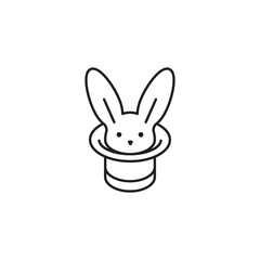 Fototapeta na wymiar hare hat icon isolated on white background, vector illustration.