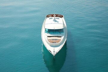 Obraz na płótnie Canvas yacht_is_floating_on_blue_waters