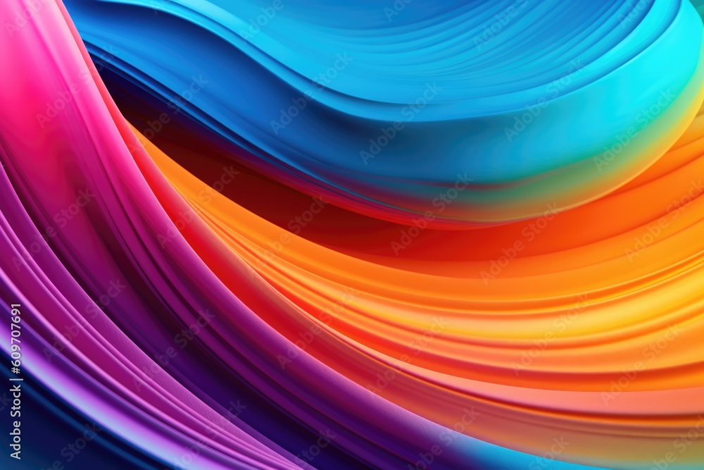 Poster abstract art wavy gradient background. ai generative