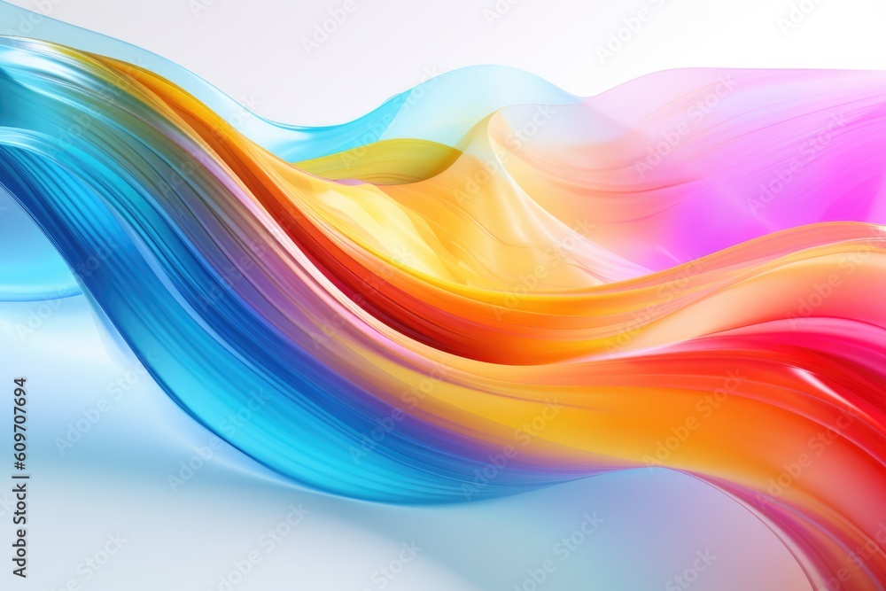 Poster abstract art wavy gradient background. ai generative