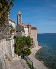 View of the maritime town Rab on the peninsula, Croatia