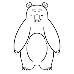 cute line bear