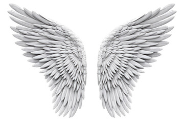Angel Wings Isolated on Transparent Background - Generative AI
