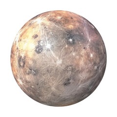 Mercury Planet Concept Isolated on Transparent Background - Generative AI
