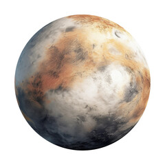 Pluto Dwarf Planet Concept Isolated on Transparent Background - Generative AI
