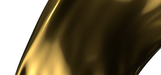 Golden Dimension: Abstract 3D Gold Cloth Illustration with Depth and Dimension