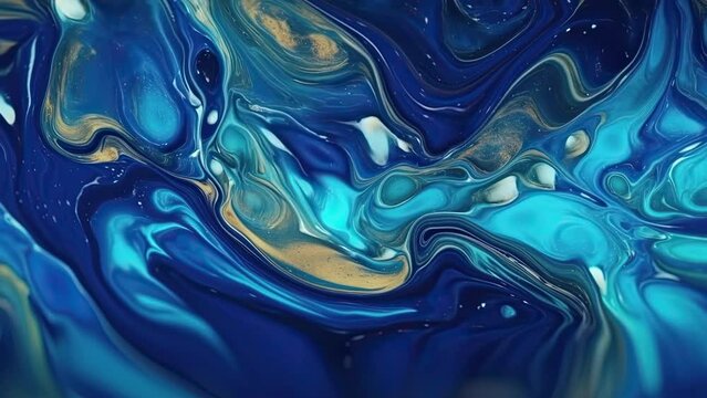 Abstract liquid texture video, fluid motion background graphic with layered texture, thick layer of paint, dreamy slow movement of material, marble mix of colors, alcohol ink, for business backdrop