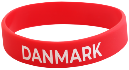 Red wristband or bracelet