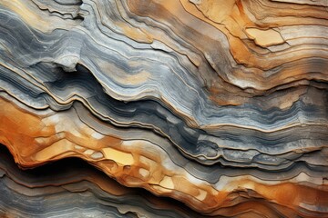 Harmonious blend of wood shapes and textures found in nature. Generative AI