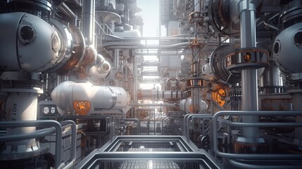 concept of future artificial intelligence industry automotive robotic digital technology manufacturing factory visual digitization 