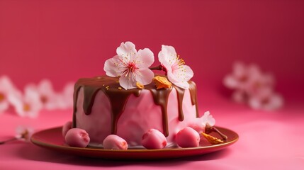 Captivating Cherry Blossom Cake Charms Birthday Celebrations