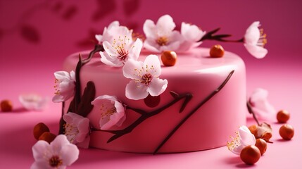 Captivating Cherry Blossom Cake Charms Birthday Celebrations
