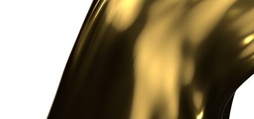 Fototapeta na wymiar Glamorous Draping: Abstract 3D Gold Cloth Illustration for Alluring Designs