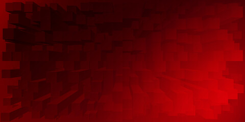 red and black abstract illustration background with squares and blocks