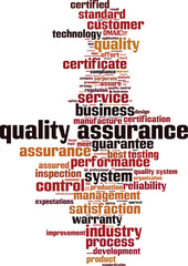 Obraz premium Quality assurance word cloud