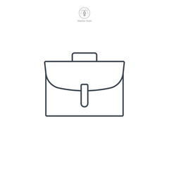 Briefcase icon symbol template for graphic and web design collection logo vector illustration