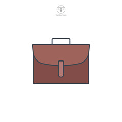 Briefcase icon symbol template for graphic and web design collection logo vector illustration