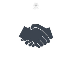 Handshake icon symbol template for graphic and web design collection logo vector illustration