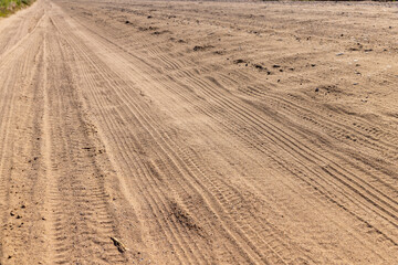 Naklejka premium Rural road for cars and transport