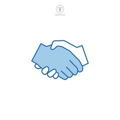 Handshake icon symbol template for graphic and web design collection logo vector illustration