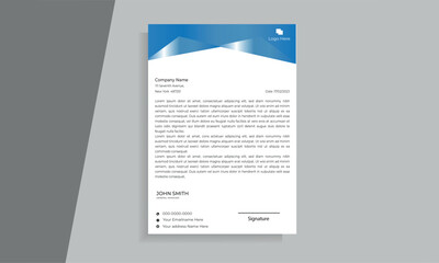 modern business letterhead in abstract desig