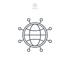 Network icon symbol template for graphic and web design collection logo vector illustration