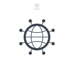 Network icon symbol template for graphic and web design collection logo vector illustration
