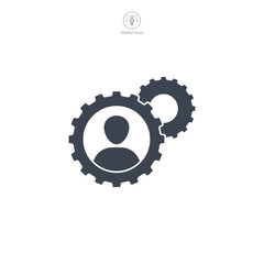 Skills Gear icon symbol template for graphic and web design collection logo vector illustration