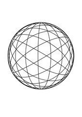 kugel mit geometrischem muster auf der oberfläche, modern art