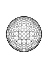 kugel mit geometrischem muster auf der oberfläche, modern art