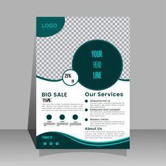 Corporate business A4 flyer template vector design set advertise marketing, promotion, cover page. IT Company, creative Unique Design Create Graphic design layout
