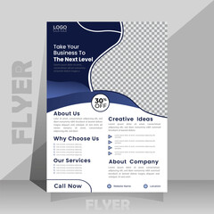 Corporate business A4 flyer template vector design set advertise marketing, promotion, cover page. IT Company, creative Unique Design Create Graphic design layout