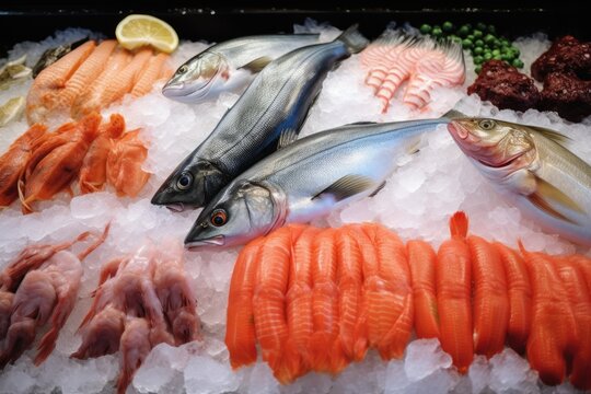 Seafood Splendor Capture the vibrant colors and texture Generated AI
