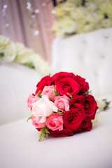 Wedding flower bouquet.Selective focus.
